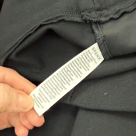 Spanx Perfect Double Split Classic Black Pull On Pants Womens sz 1XT 1X Tall NEW - Picture 5 of 9